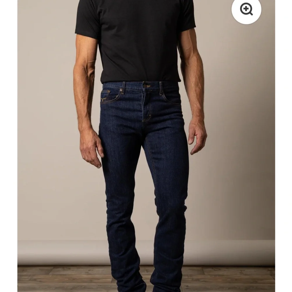 Kimes Ranch Men's Deep Blue Slim Jeans - Picture 10 of 15